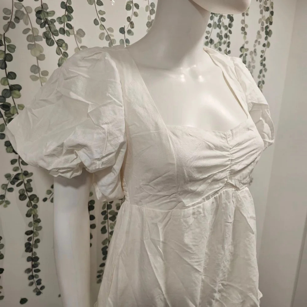 Show Me Your Mumu Odette Midi Dress White Sz M - Picture 5 of 11